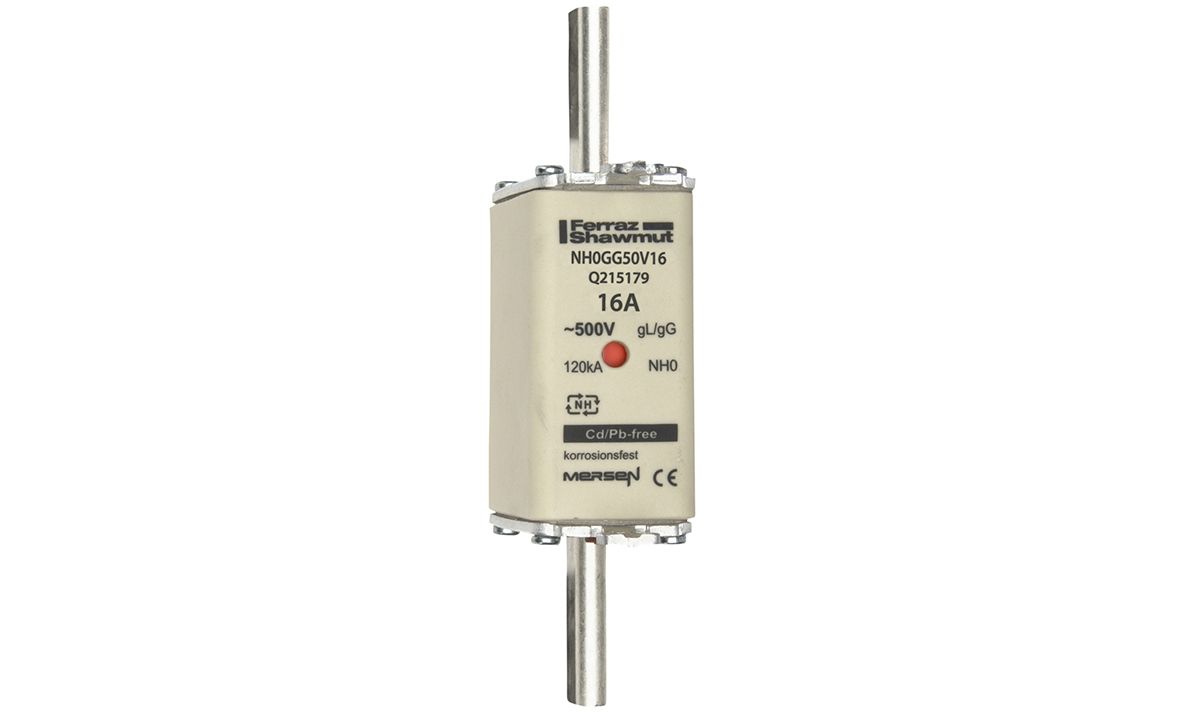 Q215179 - NH fuse-link gG, 500VAC, size 0, 16A double indicator/live tags